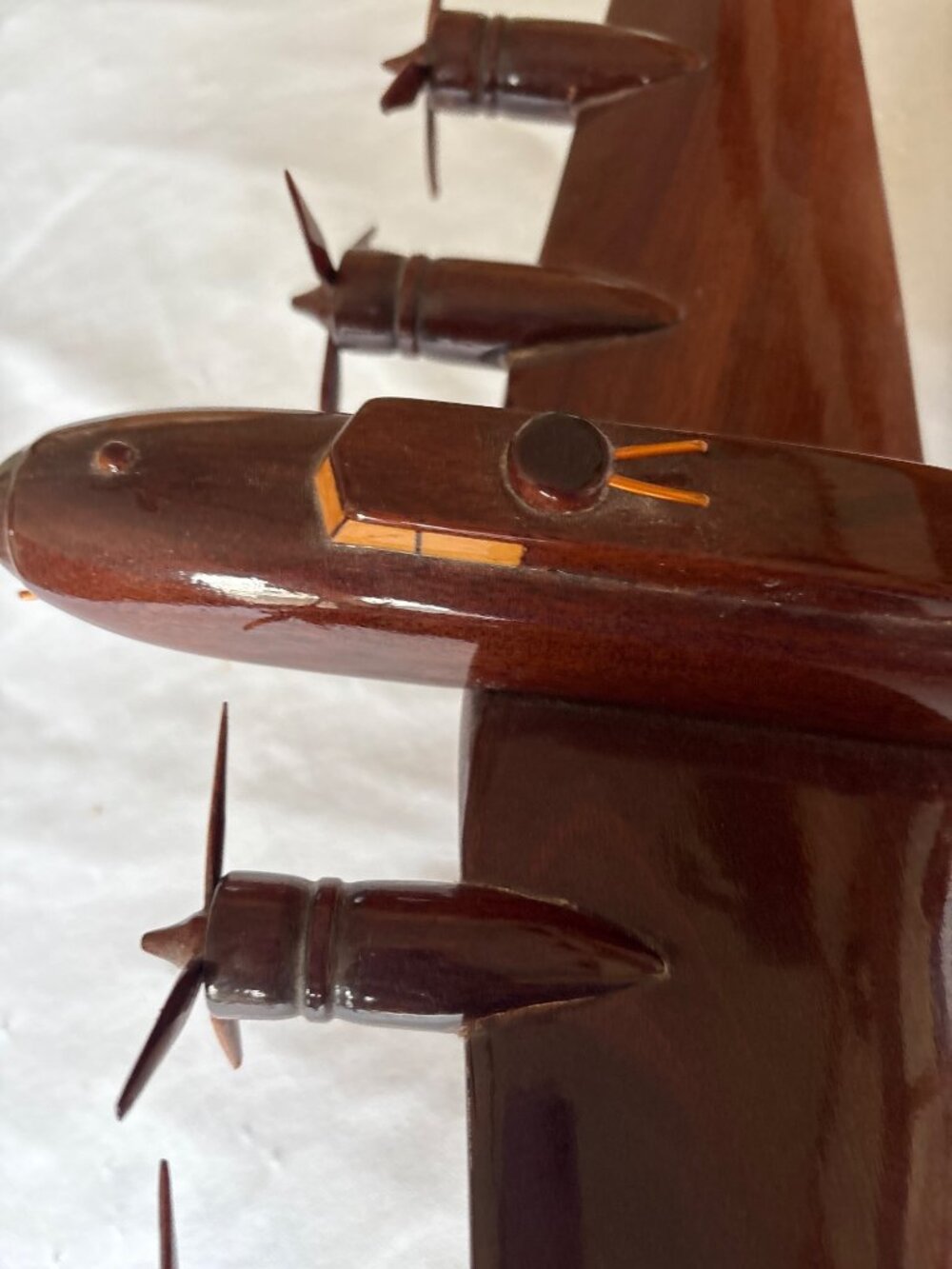 Handcrafted Wooden Airplane Model With Polished Finish Made In Vietnam - Picture 10 of 16